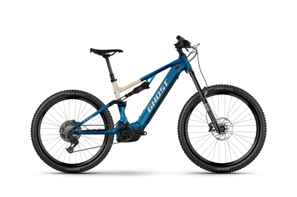 GHOST E-ASX UNIVERSAL candy blue/coffee arctic dust - glossy M